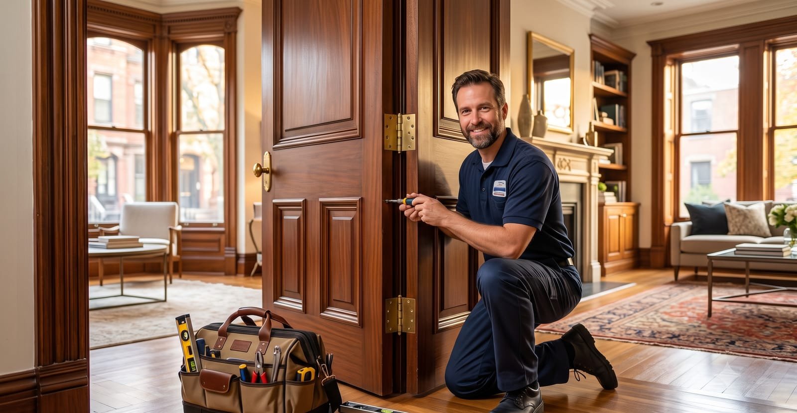 Hands-On Property Management team member maintaining a Boston property